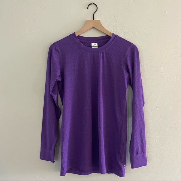 Zyia Active Women's Long Sleeve Purple Chill Tee Size  Medium - Picture 3 of 11